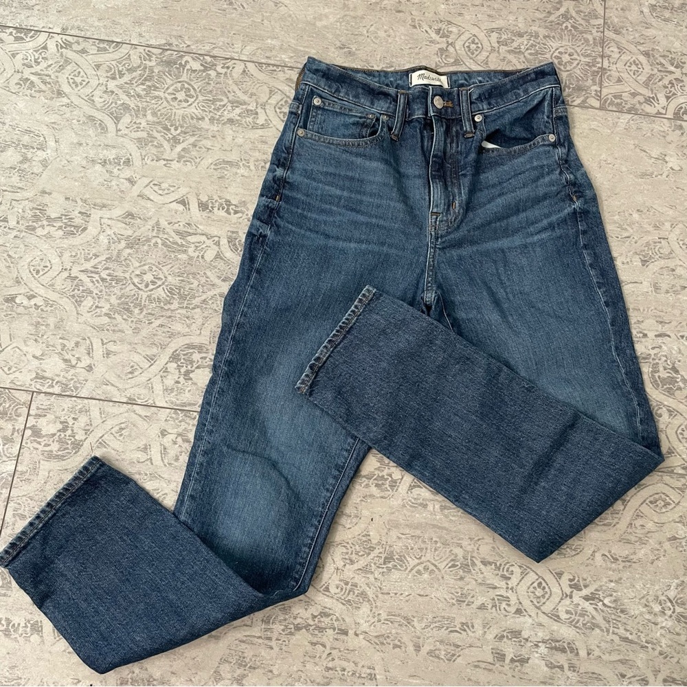 Madewell High Waisted Slim Straight Denim Boyfriend Jeans | SZ 2 (26)
